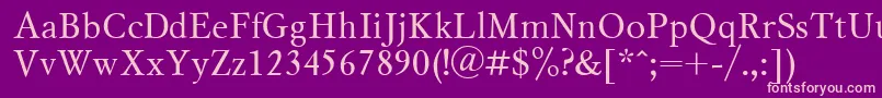 Mysl Font – Pink Fonts on Purple Background