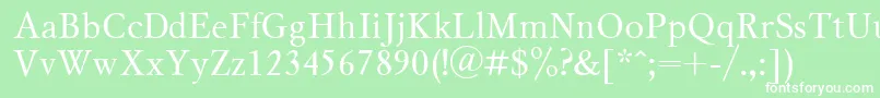Mysl Font – White Fonts on Green Background