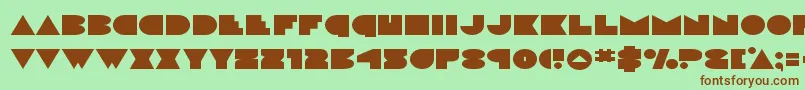 discodeckexpand Font – Brown Fonts on Green Background