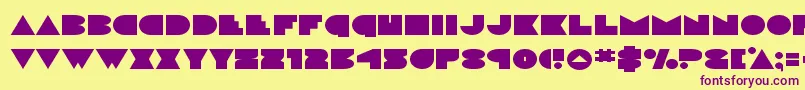 discodeckexpand Font – Purple Fonts on Yellow Background