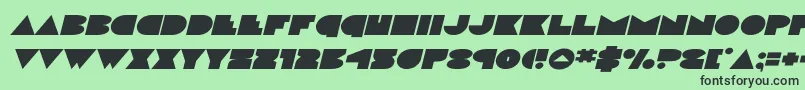 discodeckexpandital Font – Black Fonts on Green Background