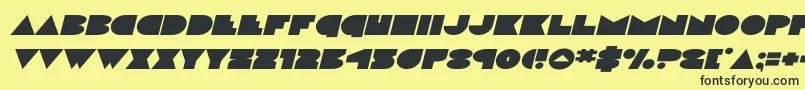 discodeckexpandital Font – Black Fonts on Yellow Background