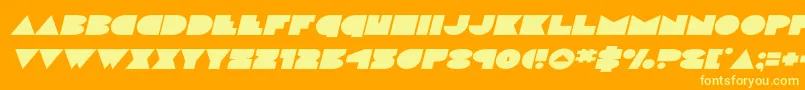 discodeckexpandital Font – Yellow Fonts on Orange Background