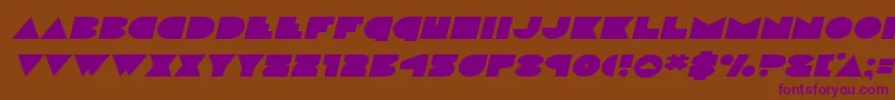 discodeckexpandital Font – Purple Fonts on Brown Background