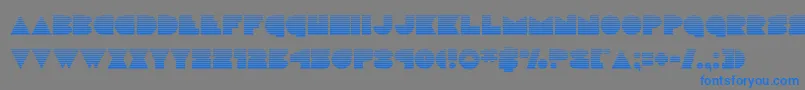 discodeckgrad-Schriftart – Blaue Schriften auf grauem Hintergrund