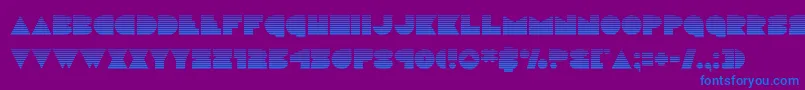 discodeckgrad Font – Blue Fonts on Purple Background