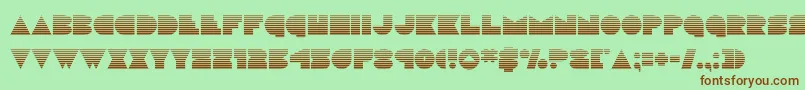 discodeckgrad Font – Brown Fonts on Green Background