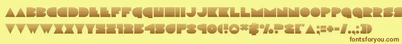 discodeckgrad Font – Brown Fonts on Yellow Background