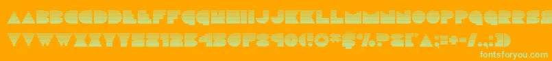 Czcionka discodeckgrad – zielone czcionki na pomarańczowym tle
