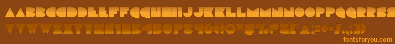 discodeckgrad Font – Orange Fonts on Brown Background