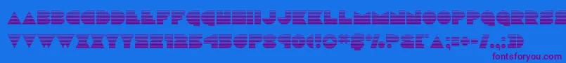discodeckgrad Font – Purple Fonts on Blue Background