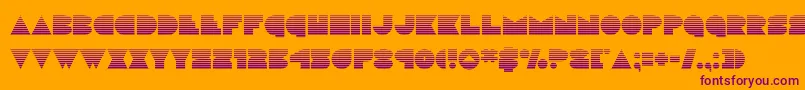 フォントdiscodeckgrad – オレンジの背景に紫のフォント