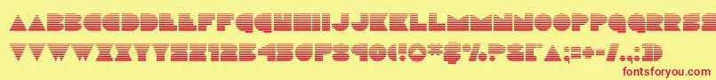 discodeckgrad Font – Red Fonts on Yellow Background