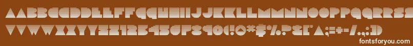discodeckgrad-Schriftart – Weiße Schriften auf braunem Hintergrund