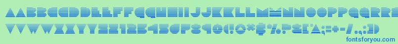 discodeckgrad Font – Blue Fonts on Green Background