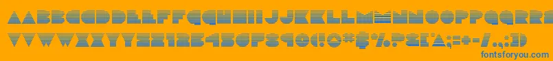 discodeckgrad Font – Blue Fonts on Orange Background