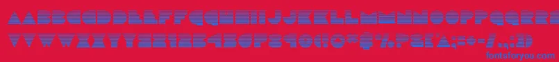 discodeckgrad Font – Blue Fonts on Red Background