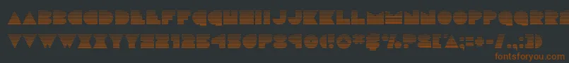 discodeckgrad Font – Brown Fonts on Black Background