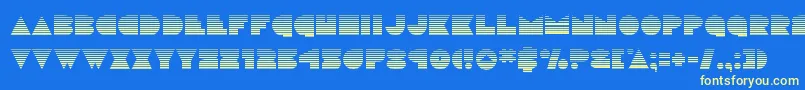 discodeckgrad Font – Yellow Fonts on Blue Background