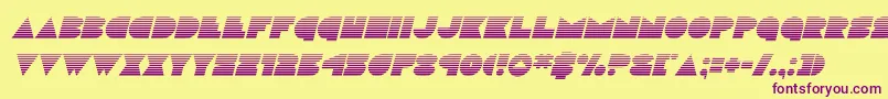 discodeckgradital Font – Purple Fonts on Yellow Background