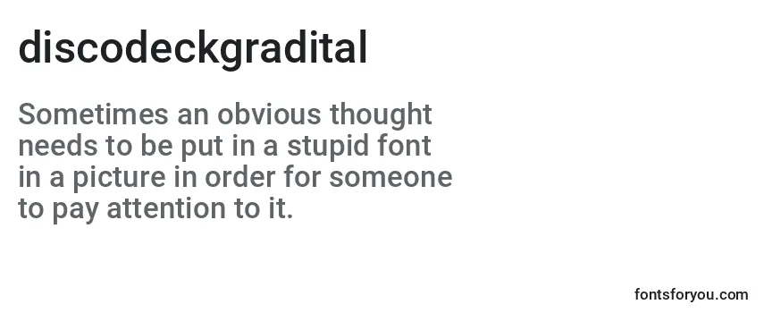 Review of the Discodeckgradital (125176) Font
