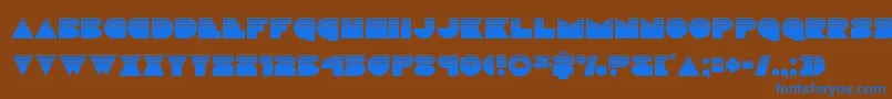 discodeckhalf Font – Blue Fonts on Brown Background