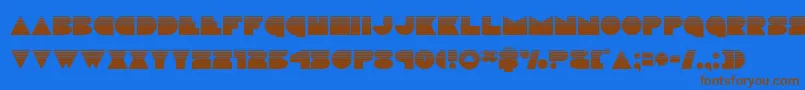 discodeckhalf Font – Brown Fonts on Blue Background