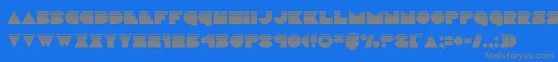discodeckhalf Font – Gray Fonts on Blue Background