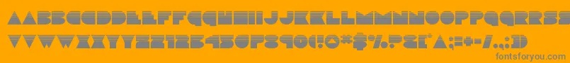 discodeckhalf Font – Gray Fonts on Orange Background