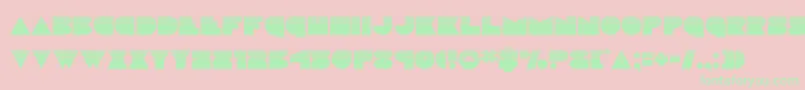 Czcionka discodeckhalf – zielone czcionki na różowym tle
