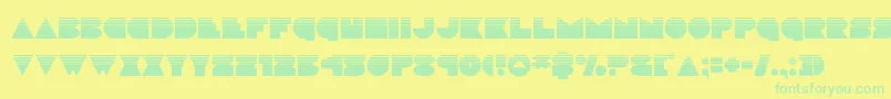 discodeckhalf Font – Green Fonts on Yellow Background