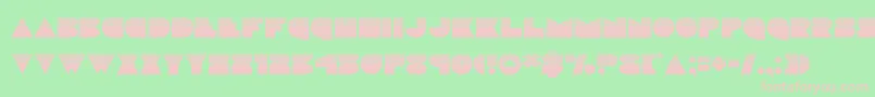 Fonte discodeckhalf – fontes rosa em um fundo verde