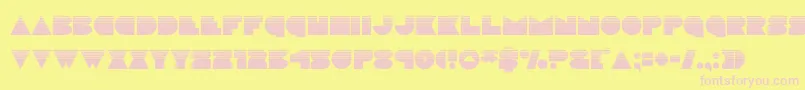 discodeckhalf Font – Pink Fonts on Yellow Background