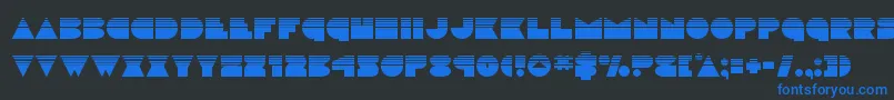 discodeckhalf Font – Blue Fonts on Black Background
