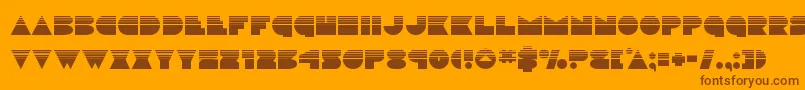 discodeckhalf Font – Brown Fonts on Orange Background