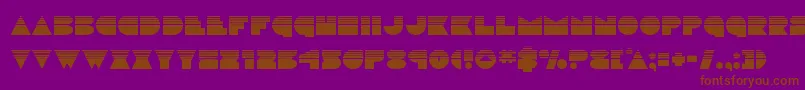 discodeckhalf Font – Brown Fonts on Purple Background