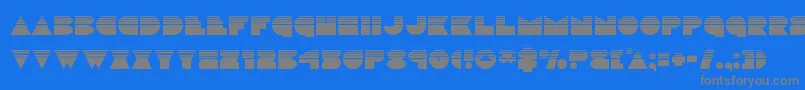 discodeckhalf Font – Gray Fonts on Blue Background