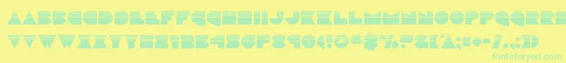 discodeckhalf Font – Green Fonts on Yellow Background