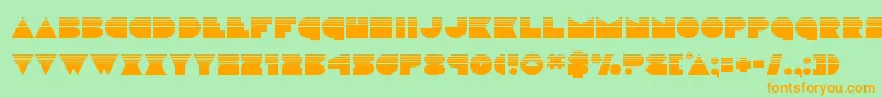 discodeckhalf Font – Orange Fonts on Green Background