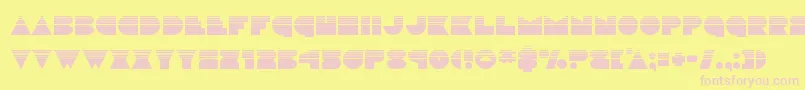 discodeckhalf Font – Pink Fonts on Yellow Background