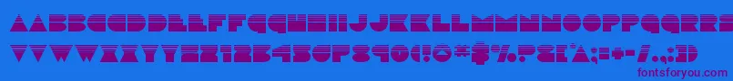 discodeckhalf Font – Purple Fonts on Blue Background