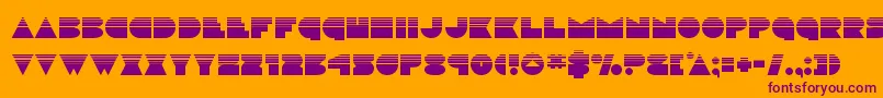 discodeckhalf Font – Purple Fonts on Orange Background