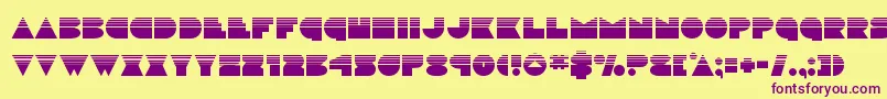 discodeckhalf Font – Purple Fonts on Yellow Background