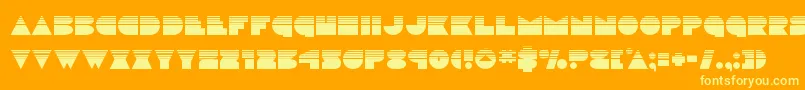 discodeckhalf Font – Yellow Fonts on Orange Background