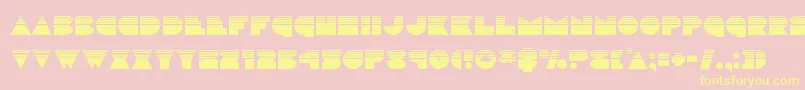 discodeckhalf Font – Yellow Fonts on Pink Background