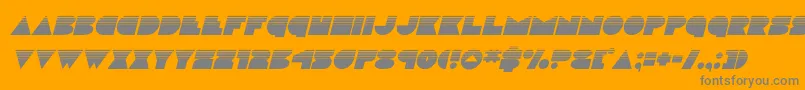 discodeckhalfital Font – Gray Fonts on Orange Background