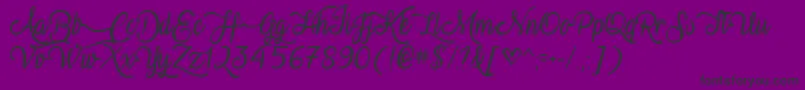 VampireCalligraphyTtf Font – Black Fonts on Purple Background