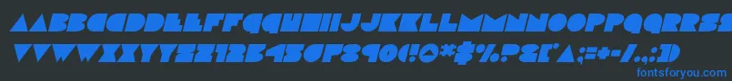 discodeckital Font – Blue Fonts on Black Background