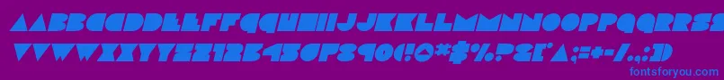 Fonte discodeckital – fontes azuis em um fundo violeta