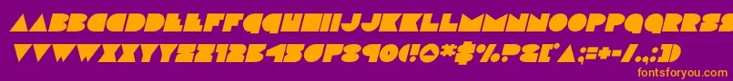 discodeckital Font – Orange Fonts on Purple Background